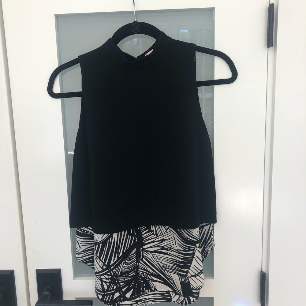 Elizabeth and James Layered mock neck top